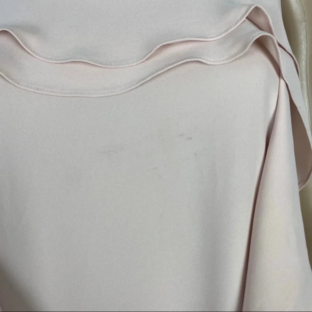 BCBGMAXAZRIA PINK ASYMMETRICAL RUFFLE MINI DRESS - Picture 5 of 11
